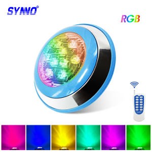 [Hot Item] AC DC 24V RGB 304 Stainless Steel Pool Lights Submersible LED Underwater Fountain Light LED Poollight Surface Mounted Pool Light