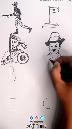 Happy Republic Day 26th January ~ Freedom Fighters Drawing ~ #reels #republicday Whatsapp Status | ART Tube