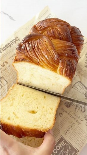 My first try at a Pastry Bread Loaf (Brioche loaf) — the soft, buttery slices made it all worth it