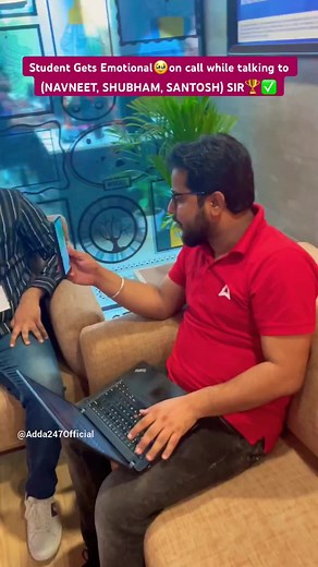 3.7K views · 22 reactions | Student Gets Emotional凉on Call Special Moment  Visit our Adda247 YouTube channel :-https://www.youtube.com/channel/UC1L2JoMpcY6MRLhFd3gg5Xg #adda247 #addastudent | Adda247 | Facebook
