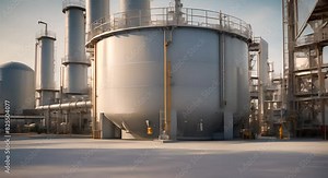 Industrial Storage Tank for Liquefied Natural Gas (LNG) Concept Industrial Storage Liquefied Natural Gas LNG Regulations Safety Protocols Tank Maintenance