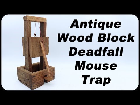 An Amazing Gift from a Youtube Viewer. [Antique Wood Block Deadfall Mouse Trap]. Mousetrap Monday