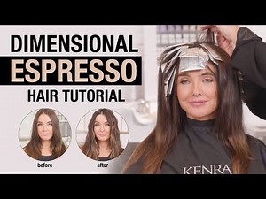 Dimensional Espresso Hair Color Blonding Tutorial | Coffee-Inspired Tones for Hair | Kenra Color