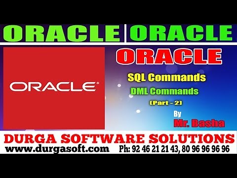 Oracle Tutorial || Oracle|Sql commands DML Commands Part - 2 by basha
