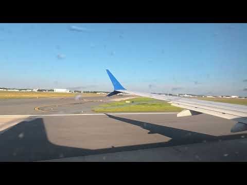 United Airlines 737 MAX 9 pushback, taxi, takeoff from Orlando (MCO)