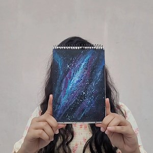 Easiest galaxy painting (time-lapse)with acrylic colours. | Nurtellaaaaa