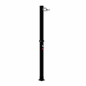 [Hot Item] Black Outdoor Beach Shower Column Garden 2 Sections PVC Poolside Solar Shower up Fast Open Outdoor Camping Shower Tent Wholesale