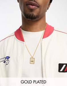 ASOS DESIGN - Collier avec pendentif couronne en strass en plaqué or 14 carats | ASOS
