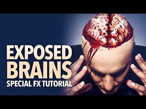 Exposed brain halloween makeup tutorial