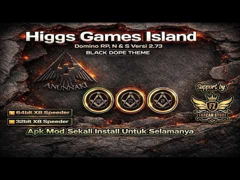 APK MOD HIGGS DOMINO RP VERSI 2.73 TERBARU TEMA BLACK DOFF X8 SPEEDER • Higgs Game Island