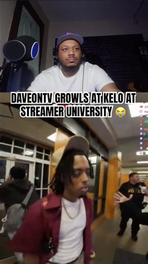 DAVEONTV GROWLS AT KELO AT STREAMER UNIVERSITY 😭 #daveontv #kaleelnyc #tiktok #funny #shorts