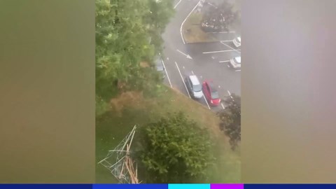 Orage à Genève: Un échafaudage s’effondre au Petit-Lancy