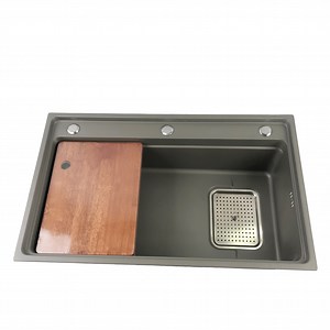 [Hot Item] Millet Grain Embossing Process 304 Stainless Steel Rectangular Undermount Kitchen Sink