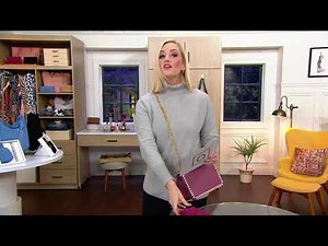 AHDORNED Chain Flap Crossbody with Whipstitch Detail on QVC