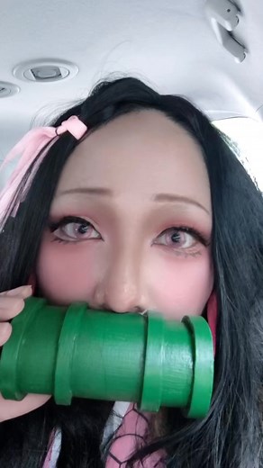 I sooo love the lens I wore for my Nezuko cosplaaayyy!! 💕🫶🏻 I am not quite sure if I love my make up tho hehe multiple eyelid tapes were used to achive the deep crease Nezuko has! 😭 #Nezuko #KamadoNezuko #Cosplay #DemonSlayer #cosplay | Bbang Desal
