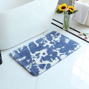 [Hot Item] Minimalist Bathroom Non Slip Shower Mat Polyester Comfortable Foot Mat Carpet Rectangular Mat