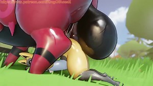 Lucario dominated by Scolipede