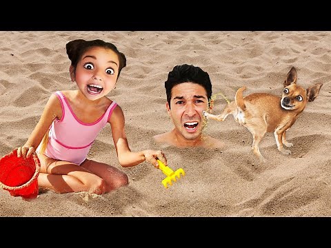 ANDIAMO AL MARE CON DOMINICK BAMBINA CATTIVA IN SPIAGGIA PER 24 ORE! *primo bagno a mare*