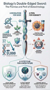 Biotechnology is a double-edged sword. It can cure diseases, develop vaccines faster, and create climate-resistant crops that secure our future. But if misused, it can also create serious biological risks. The real challenge is not stopping progress, but guiding it wisely with strong ethics, safety, and global cooperation. #Biotechnology #ScienceWithResponsibility #FutureOfMedicine #Bioethics #InnovationAndSafety | Scoolam Foundation