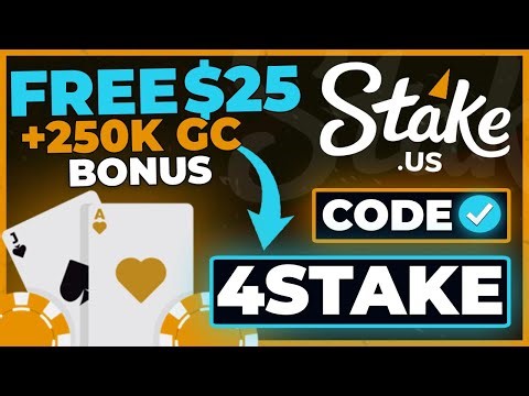 Stake US Promo Code 4STAKE: Free $25 Stake Cash + 250K Gold Coins Stake US Code