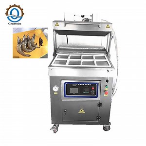 [Hot Item] Automatic Cooked Food Pork Meat Vacuum Skin Packaging Machine Seafood Skin Packaging Machine Fish Skin Vacuum Package Machinery