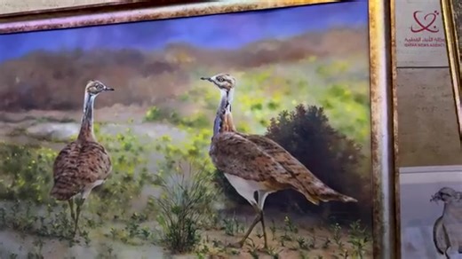 The beauty of falcons and wildlife in the works of artists at #Katara_International_Hunting_and_Falcons_Exhibition #Suhail_2023 #Qatar | Qatar Tribune