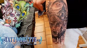 14 reactions | Dark Forest Wolf Tattoo | Tattoohütte | Facebook