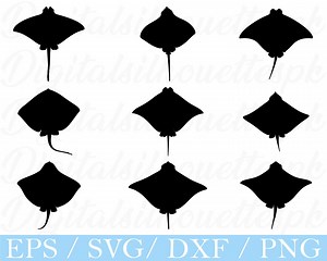 Sting Ray Svg, Sting Ray Silhouette, Dxf, Png - Etsy Australia