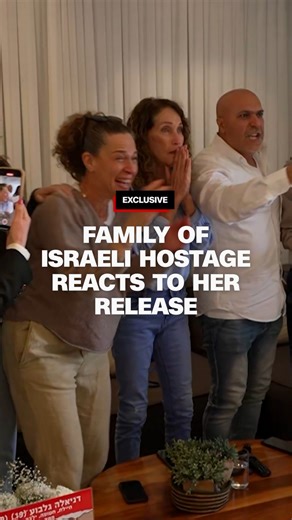CNN's Bianna Golodryga was the only foreign press allowed to witness the moment Daniella Gilboa's family watched as the first images of her release from Hamas captivity streamed across their television. Gilboa had been held hostage since October 7, 2023 and turned 20 in captivity. | CNN