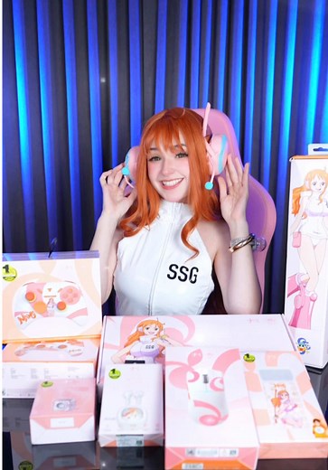 The cutest One Piece collab I’ve seen😍🍊 thank you @Fantech World @Fantech Thailand 🫶🏻 #onepiece #nami #cosplay #fantech #fyp