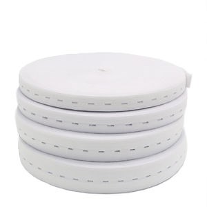 [Hot Item] White and Black Sewing Knit Buttonhole Flat Elastic Bands 15mm Adjustable Elastic