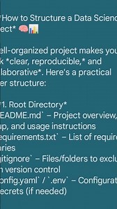 How to Structure a Data Science Project