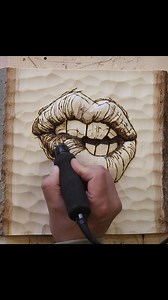 513K views · 1.6K reactions | Lips. Wood carving. Wood burning. | Oleksandr Hrytsai. Wood Carving | Facebook