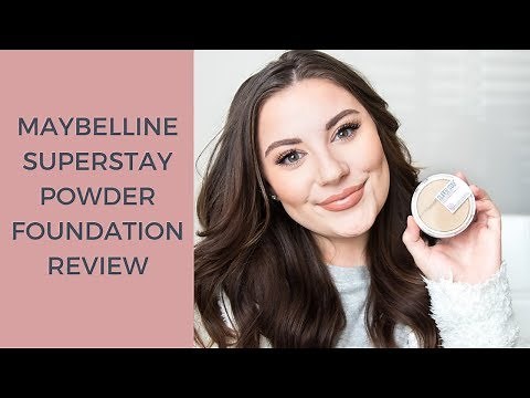 MAYBELLINE SUPERSTAY FULL COVERAGE POWDER FOUNDATION REVIEW & DEMO
