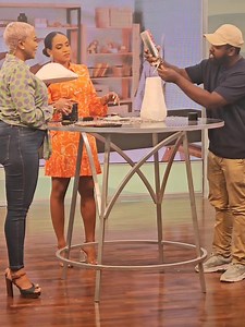 Gavin Wright, a Prop Maker, showcased the intersection of creativity and craftsmanship in the art of prop-making. With his guidance, the hosts even crafted a small mushroom. | Smile Jamaica - TVJ