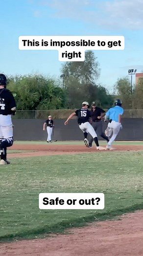 Out or safe? ⚾️🤔 - 🎥: @fivetoolbsb - #baseball #baseballlife #baseballseason #fyp #mlb #baseballgame #prospectdugout #sports | Prospect Dugout