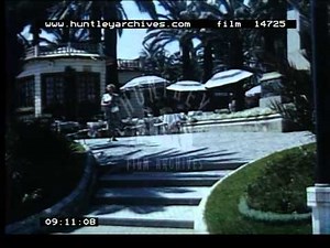 Coach Trip to Gardens and Beach, 1950's - Film 14725