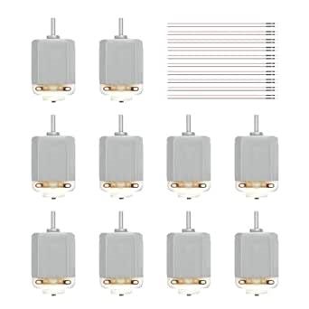 10pcs F130 Micro DC Motor 1.5V-6V 16400RPM High Torque Mini Hobby Motors Suitable for DIY Toys, Fan, Electric Toothbrushes, Electric Toy Car, Science Experiments