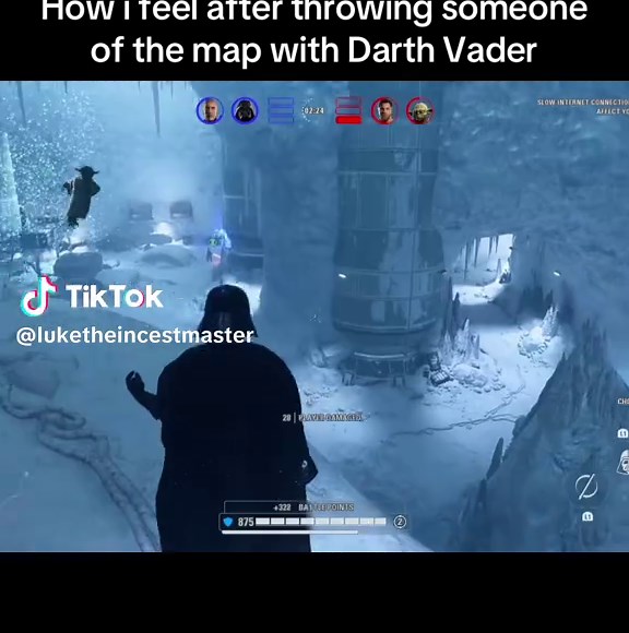 Darth Vader Map Throw Moments in Battlefront Gameplay