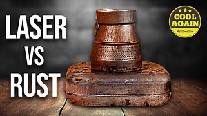 Restoring a rusty 1950 electric hot plate with laser cleaning