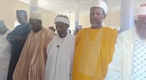 VIDEO: Senate President Ahmad Lawan at the Hassan Abuja Mosque in Gashua, Yobe State observing the Juma'at Prayers. | The Senate President - Nigeria