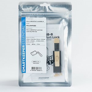 Smart Keeper Essential Micro USB-B (4x) + Lock Key Mini (1x) – Beige | bol