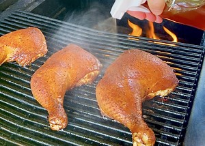 8K views · 116 reactions | Smoked Chicken Quarters | GrillinFools.com | Facebook