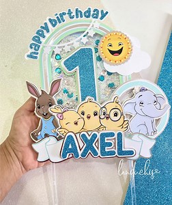 Editable Cake Topper Shaker Canticos Happybirthday One - Etsy Canada