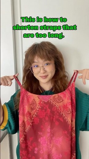 How to shorten spaghetti straps #sewingtutorial