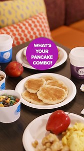 So many Tru Toppings, so many pancake possibilities. Tap and hold to find yours! Read on for some 🥞 inspo… Maple Bacon Drizzle: Syrup, Butter, Bacon Just add a plaid flannel! Fruity Cereal Stack: Whipped Topping, Fruity Rings, Sprinkles No milk required! TRU PB&J: Peanut Butter, Raspberry Fruit Topping The perfect snack, on pancakes. Cherry Crumble: Cherry Fruit Topping, Walnuts, Pecans A taste of cherry pie on pancakes! Fire Crackle Cocoa: Chocolate Chips, Mini Marshmallows, Chocolate Sauce Ju
