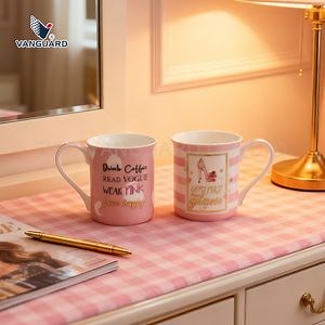 [Hot Item] Promotion Porcelain Pink Coffee Mug Personalized Restaurant Ceramic Tea Mug