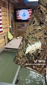 Hydrographics - camo Mossy Oak pattern onto stock #sexy #shortsvideo #localbusiness #hydrographicfilm #youtubevideo #youtubeshort #lifeisgood #shortsreels #subscribe #madeinamerica #pennsylvania #hydrodipping #hydrographics #smallbusiness #tryit #resultsdriven #selfmade | Angert's Hydrographics