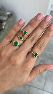 These four bezel set Colombian emerald rings were designed to be timeless, elegant, and wearable every single day. Each emerald is hand selected for its deep green glow, natural clarity, and unmatched quality. Smaller in size, most under one carat yet crafted to last a lifetime, these are perfect for women who want luxury jewelry they can truly live in. Strong. Classic. Beautiful. These are future heirlooms, high quality emerald rings made to move with you, from school drop offs to dinner dates.