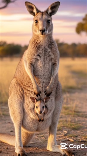 Kangroo king of australian animals#animalfacts
